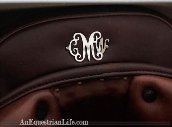 swanky saddle plate monogram