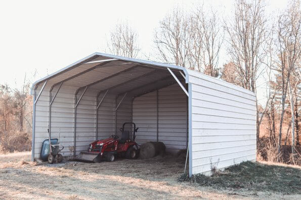 carport used as farm shed