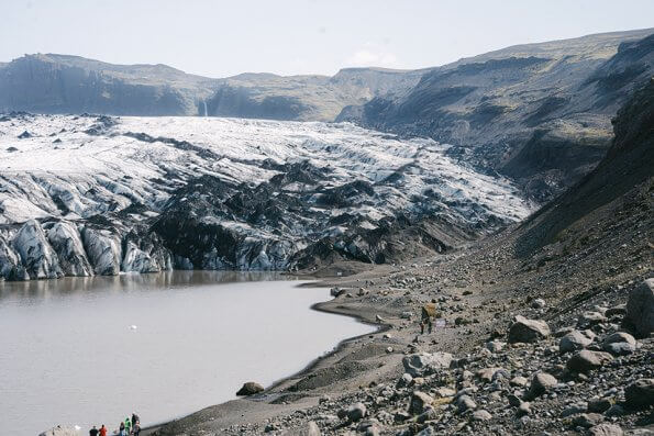 Landscape view of glacier in Iceland