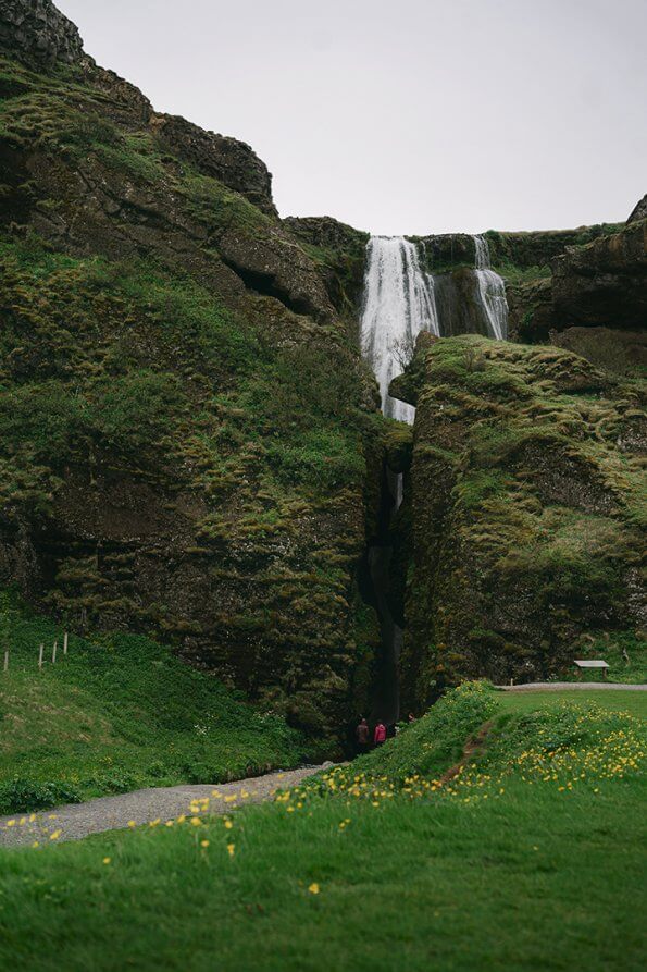 Secret waterfall in Iceland by Seljalandsfoss