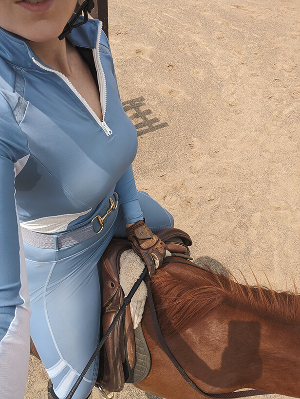 selfie mounted from a horse
