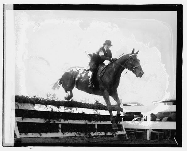 old photograph of rider in show class fort riley