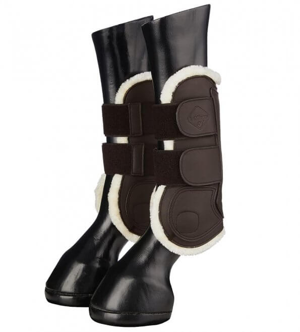 open front brown tendon boots