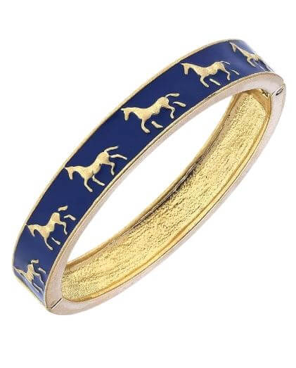 bangle bracelet with horse detailing