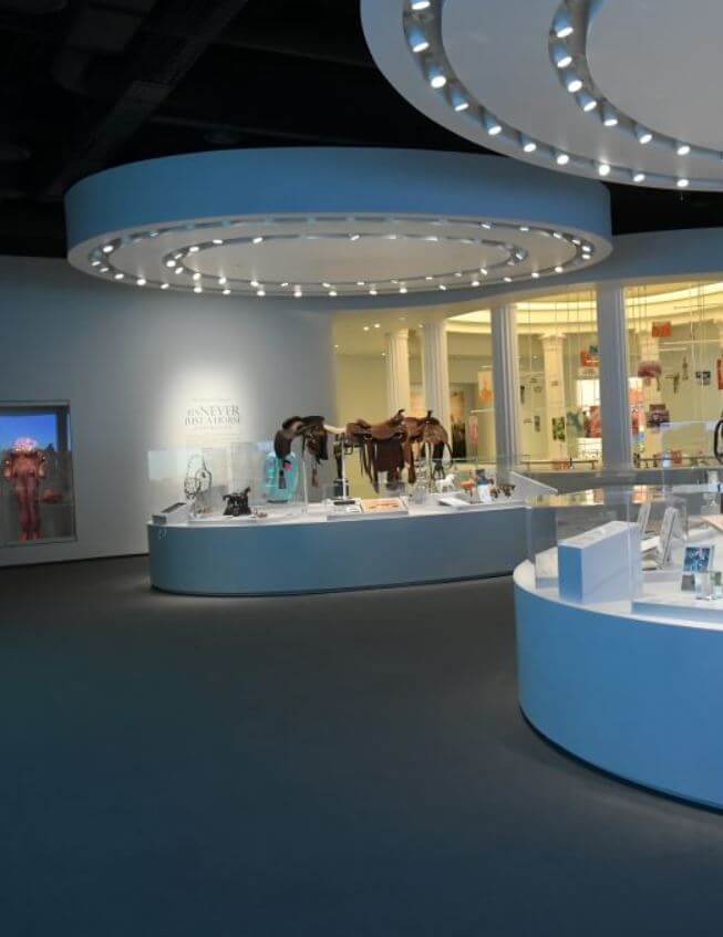 interior of the National Cowgirl Museum and Hall of Fame in Fort Worth Texas
