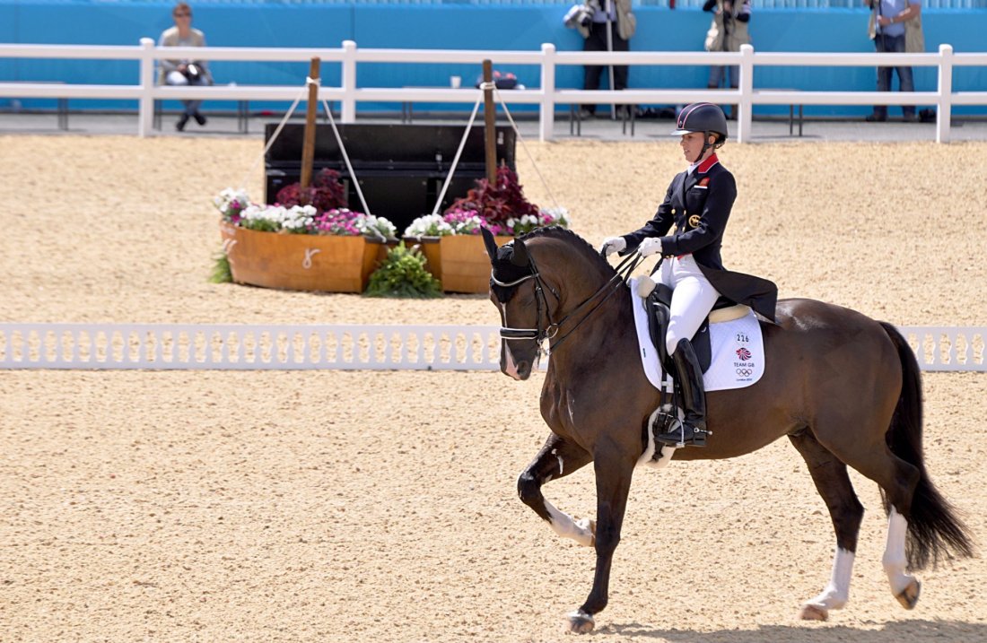 Charlotte Dujardin riding at the Olympics